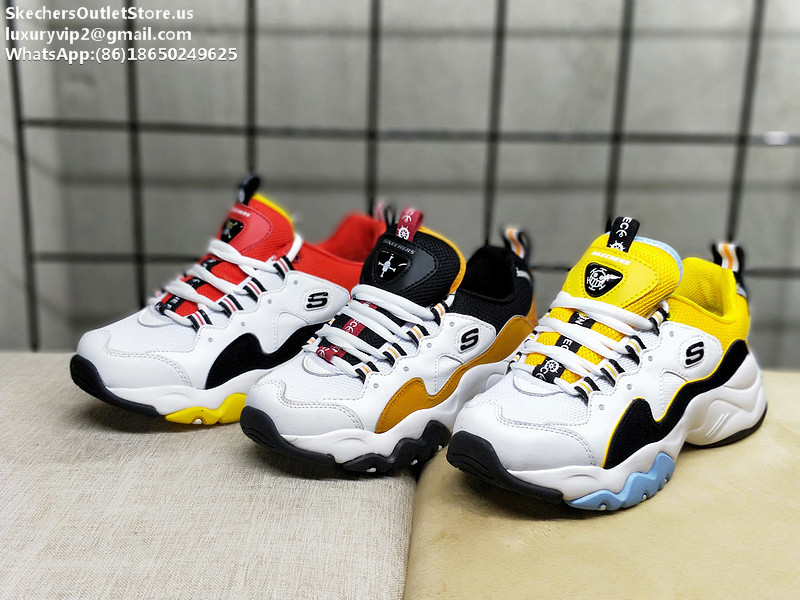 One Piece X Skechers D'Lites Unisex Sneakers Black/Yellow/Red 35-44